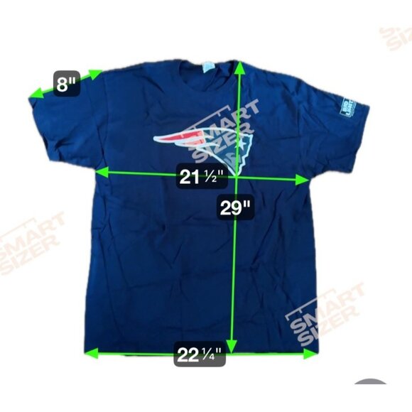 New England Patriots T-Shirt XL Jerzees Blue HiDensi-T Cotton Bud Light Logo New - Picture 6 of 8